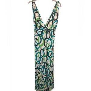 Elegant Multicolor Beachwear Patterned Maxi Dress